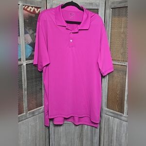 Adidas Pink Polo Shirt, Sz Xl